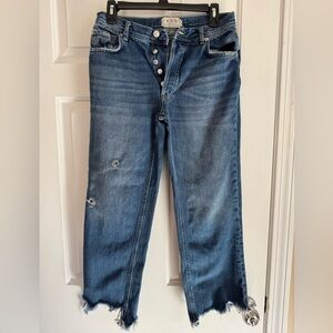 Stylish Blue Distressed Women's Jeans